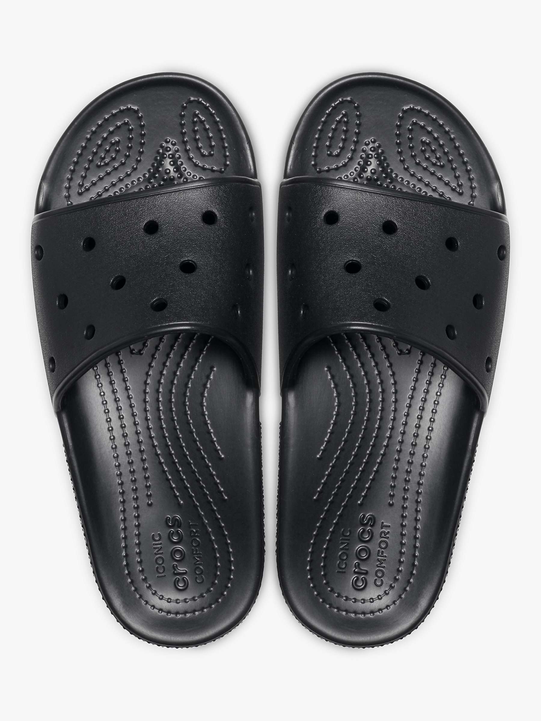 Buy Crocs Classic Sliders, Black Online at johnlewis.com