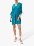 Phase Eight Ceiara Ruched Detail Tunic Mini Dress, Teal