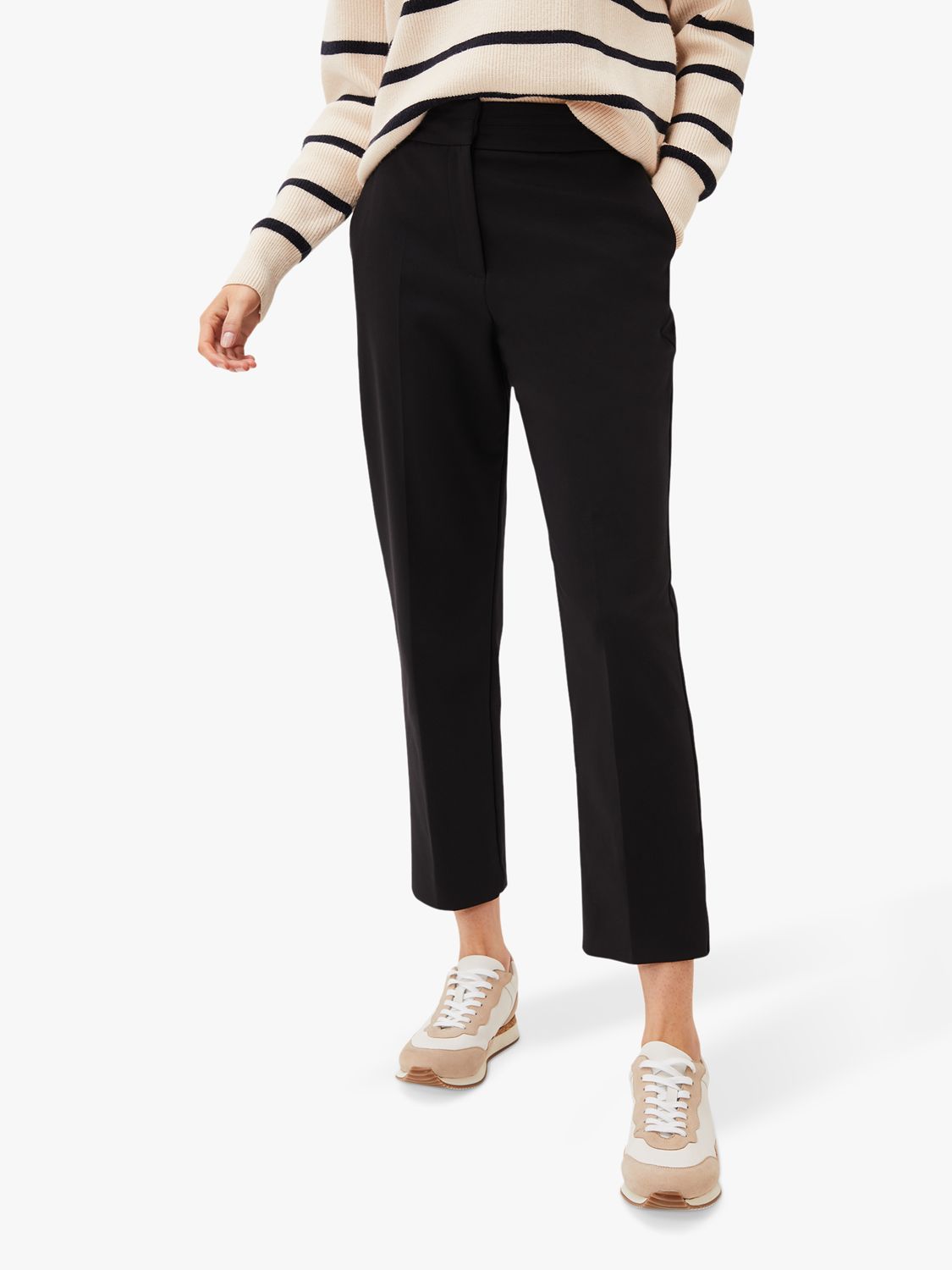 Phase Eight Julianna Cropped Trousers, Navy at John Lewis & Partners