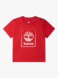 Timberland Baby Logo Front T-Shirt, Red