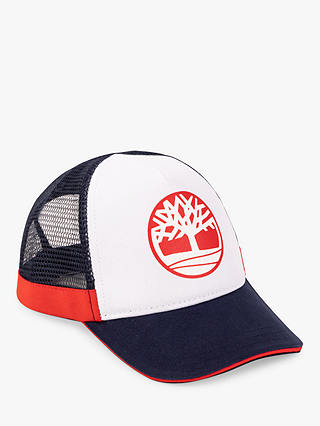 Timberland Kids' Mesh Back Baseball Cap, Indigo/Multi