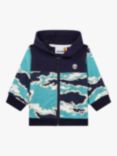 Timberland Baby Terry Knit Hoodie, Sea Blue