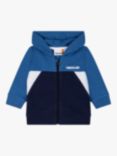 Timberland Baby Colour Block Zip Front Hoodie, Blue/Multi