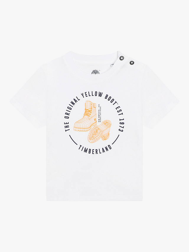 Timberland Baby Graphic Logo Print T-Shirt, Blanc