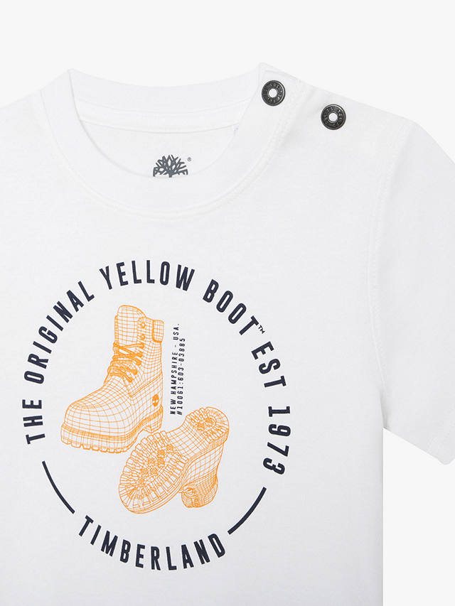 Timberland Baby Graphic Logo Print T-Shirt, Blanc
