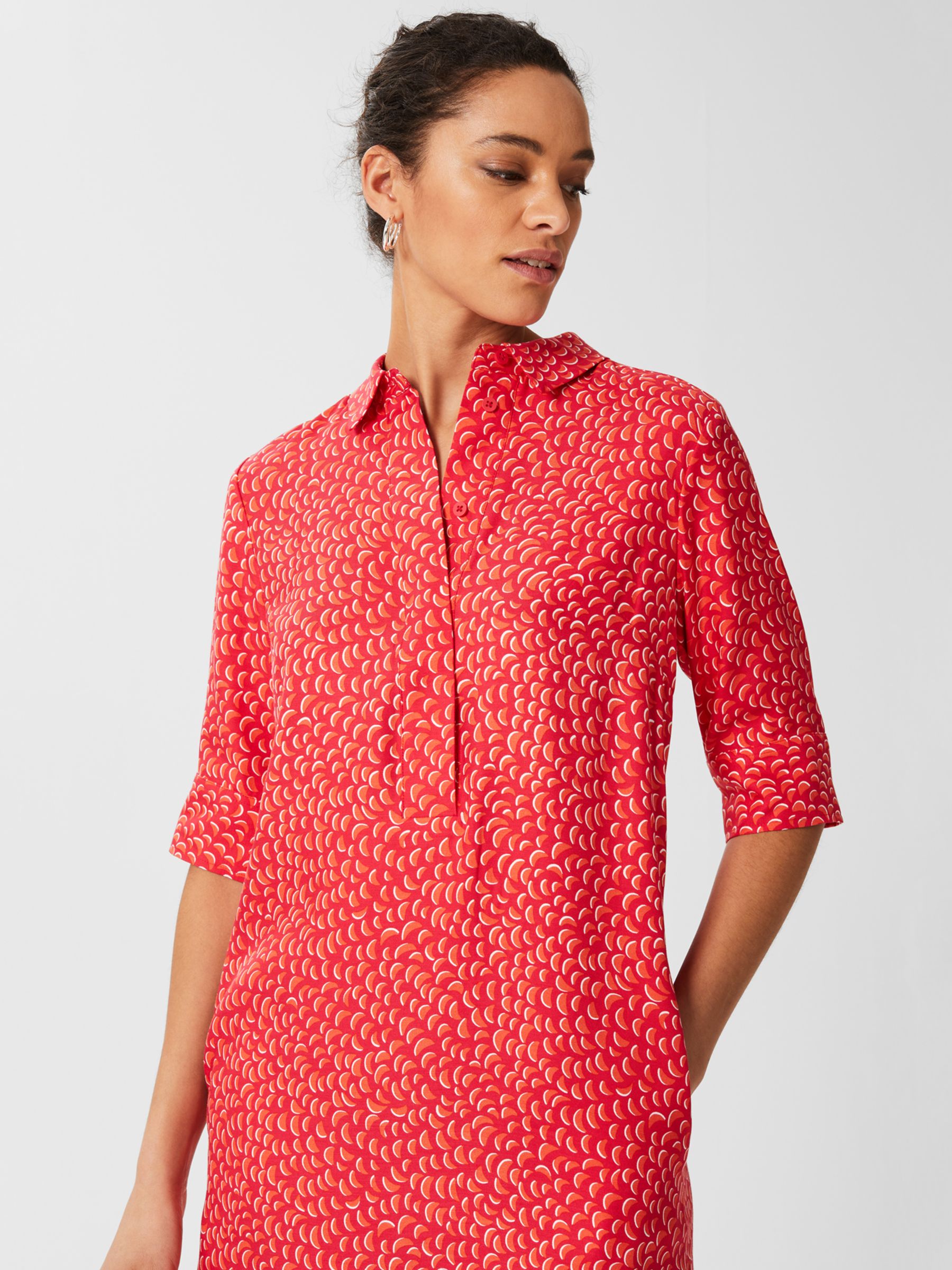 Buy Hobbs Marciella Tunic Dress, Orange Online at johnlewis.com