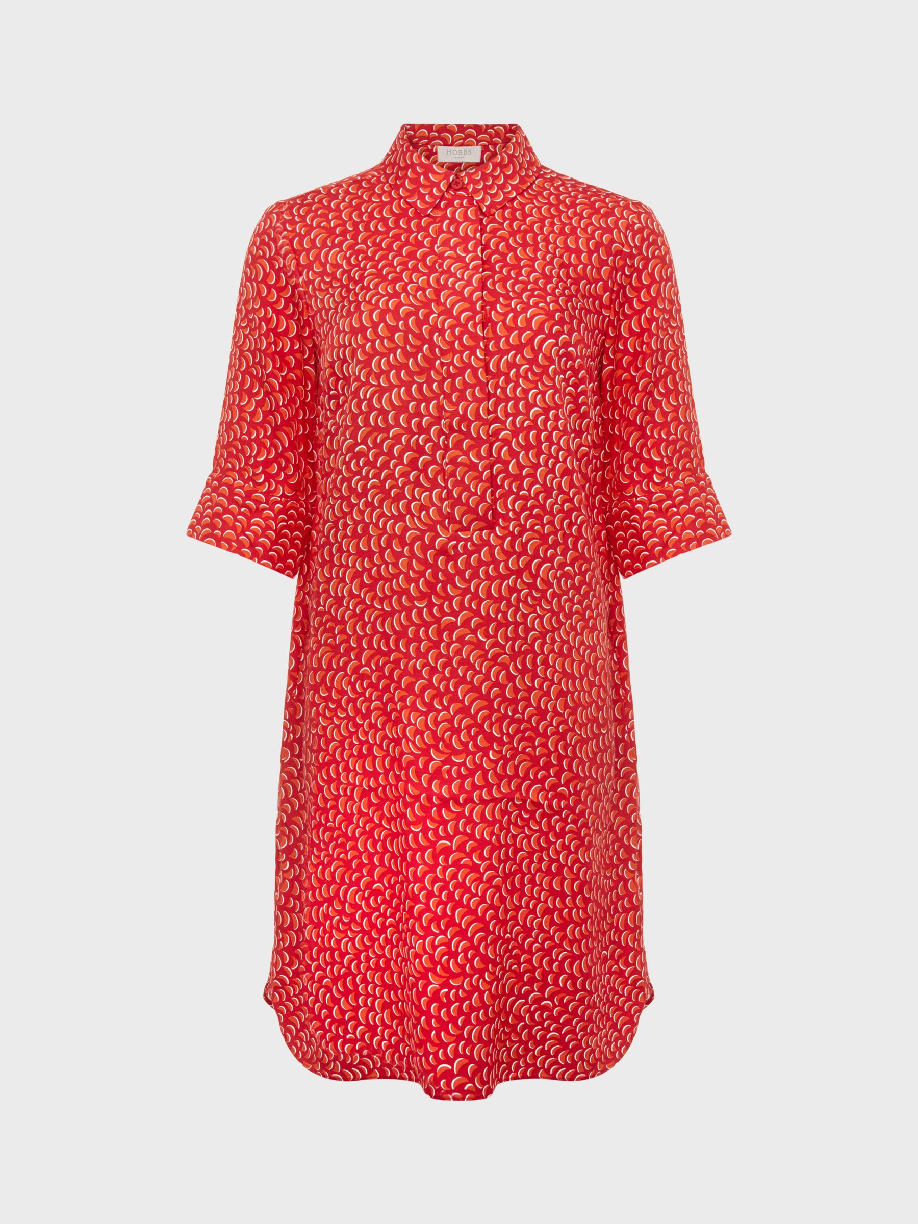 Hobbs Marciella Tunic Dress, Orange, 6