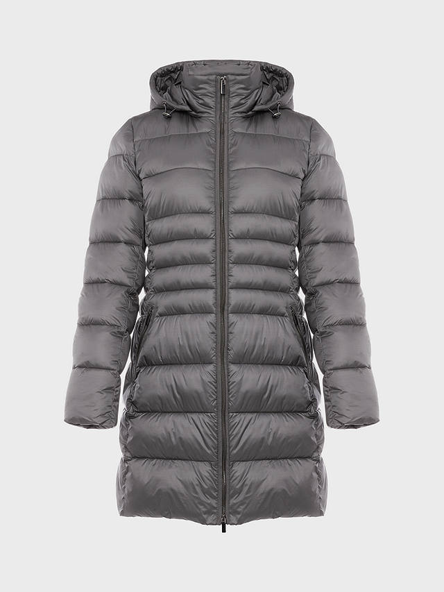 Hobbs Petite Danika Longline Puffer Jacket, Charcoal Grey
