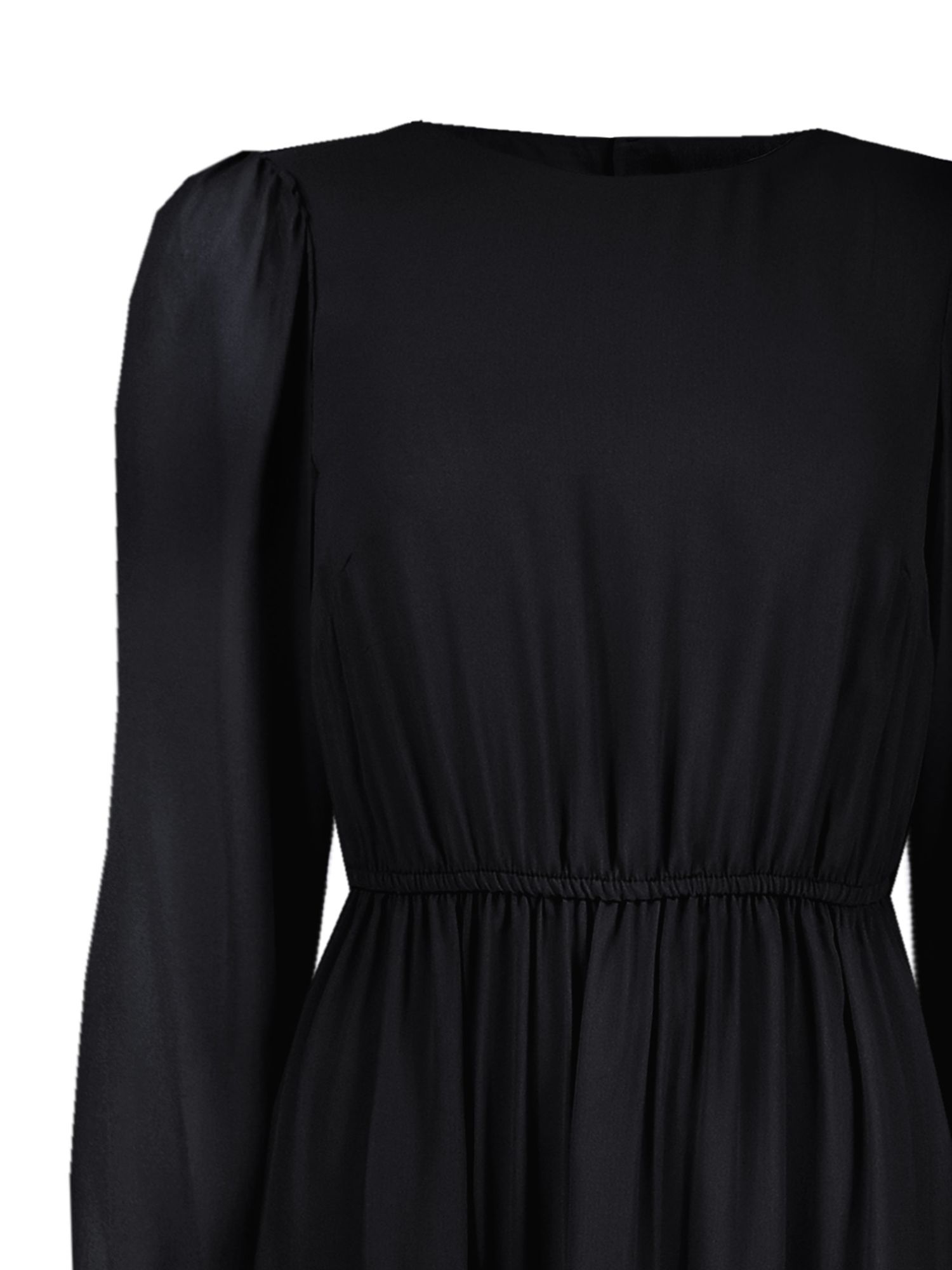 Ro&Zo Tiered Midi Dress, Black at John Lewis & Partners