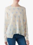 360 Sweater Angie Skull Cashmere Jumper, Neutral