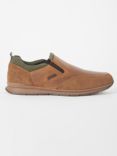 Barbour Wark Leather Slip On Casual Shoes, Tan