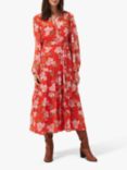 Phase Eight Philippa Floral Midi Dress, Saffron/Multi