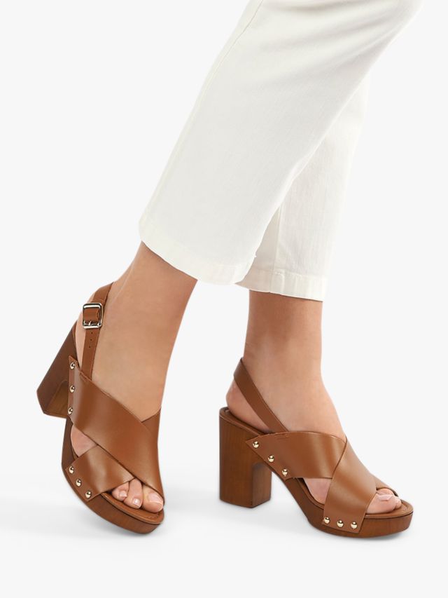 Chunky wooden heel outlet sandals