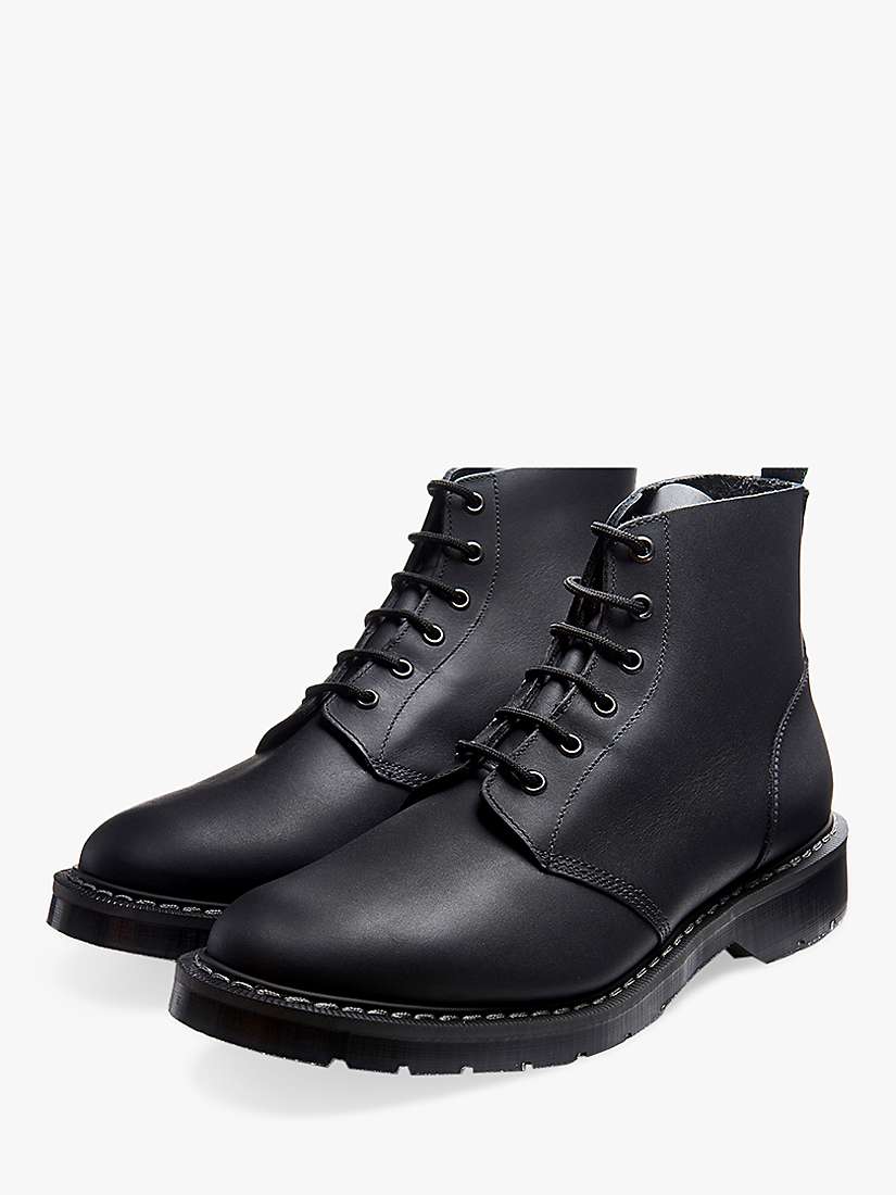 Solovair Made in England Leather Astronaut Ankle Boots, Black at John ...
