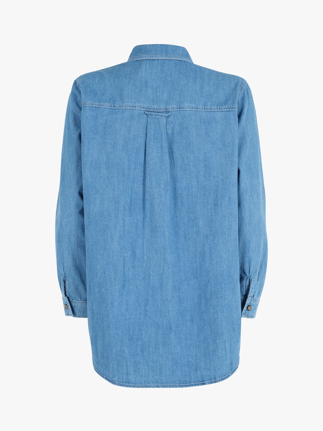 Mint Velvet Denim Shirt, Mid Blue at John Lewis & Partners