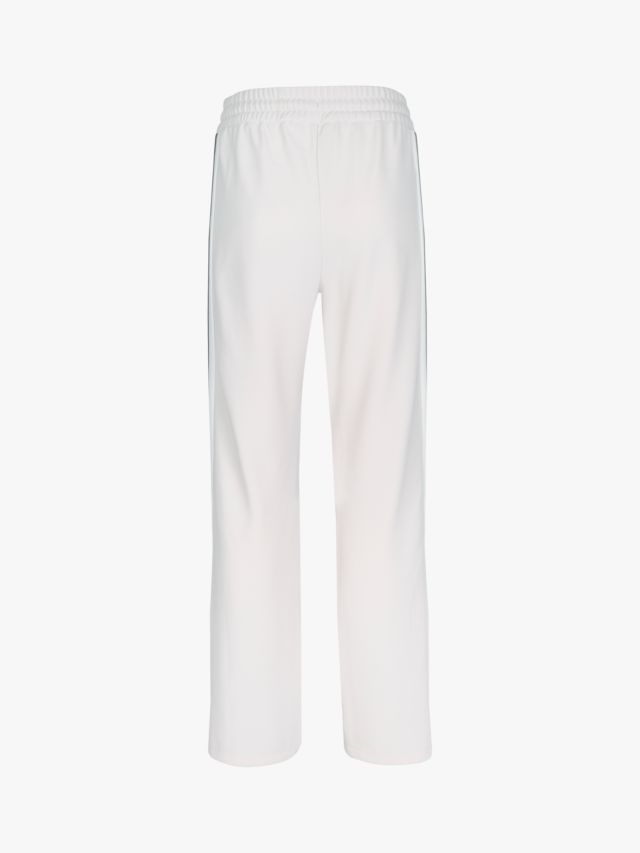 Mint Velvet Popper Side Stripe Trousers, Cream/Multi, XS Short