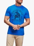 Raging Bull Logo 100% Beef Crew Neck T-Shirt, Cobalt Blue