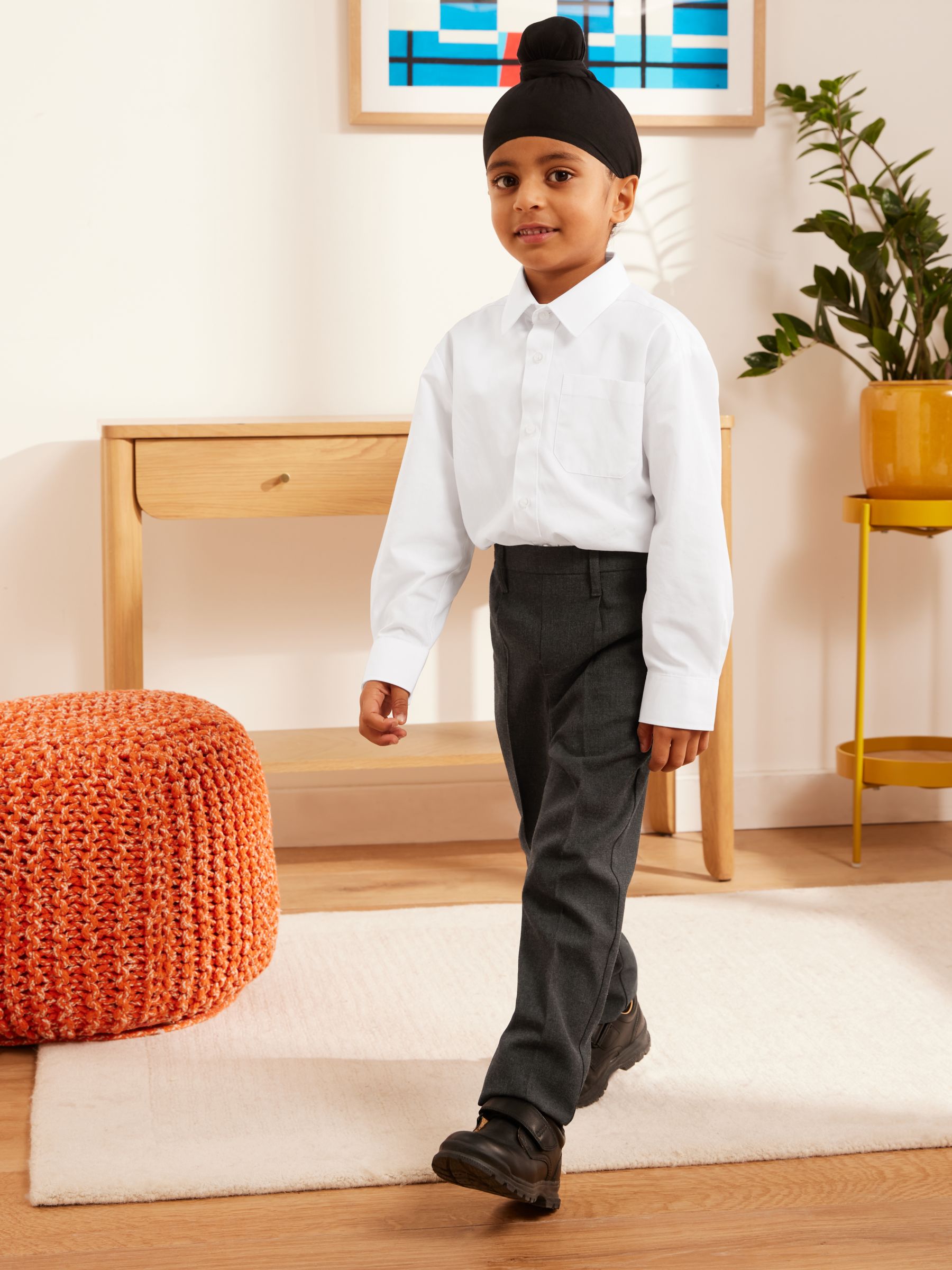 John Lewis Boys' Long Length Skinny School Trousers, Charcoal at John Lewis  & Partners