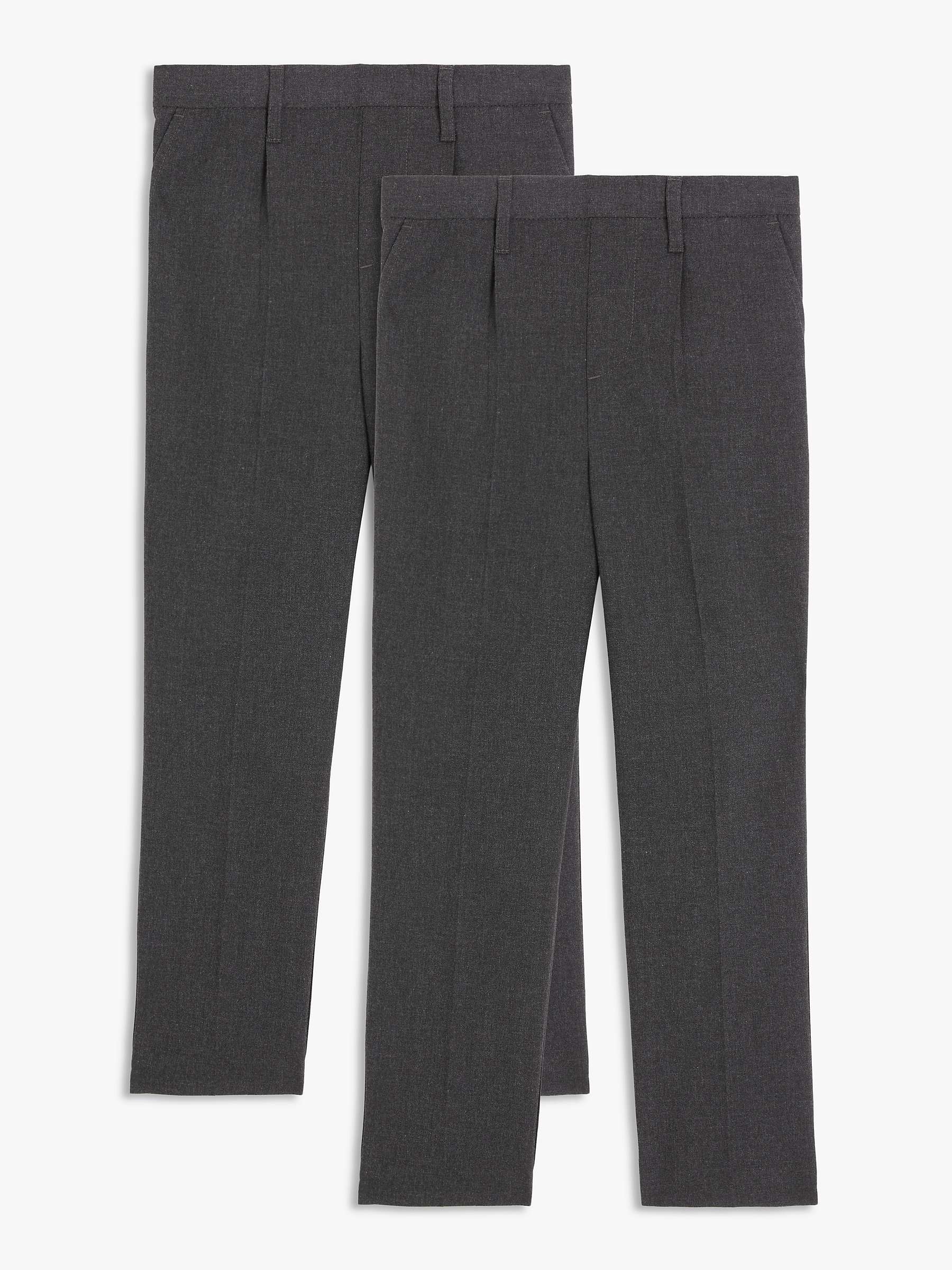 Buy John Lewis ANYDAY Boys' Adjustable Waist Slim Fit School Trousers, Pack of 2 Online at johnlewis.com
