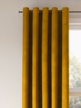 John Lewis ANYDAY Cord Pair Lined Eyelet Curtains, Ochre
