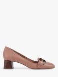 L.K.Bennett Felicia Leather Buckle Heeled Court Shoes, Rose