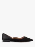 L.K.Bennett Iris Leather Pointed Toe Flats, Black