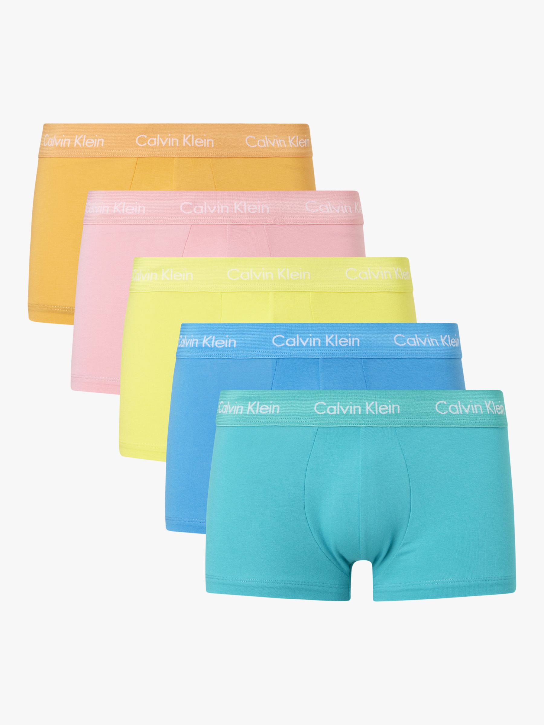 Calvin Klein The Pride Edit Low Rise Cotton Stretch Trunks, Pack of 5 ...