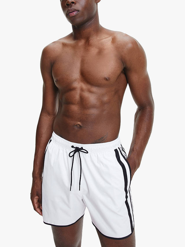 johnlewis.com | Calvin Klein Recycled Poly Swim Shorts, Classic White