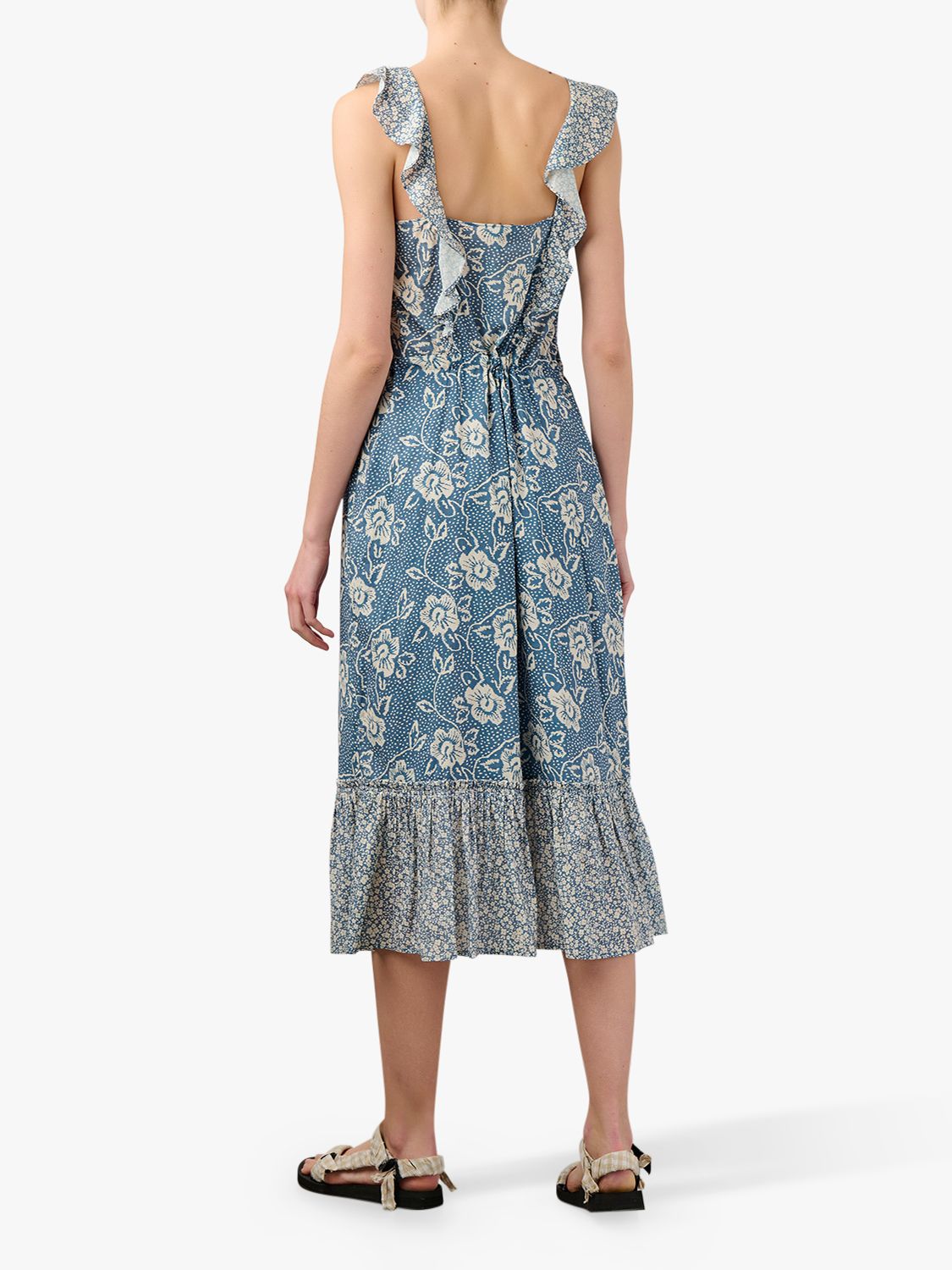 PAIGE Poppy Floral Dress, Blue, M