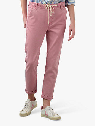 PAIGE Christy Plain Tapered Trousers, Muted Mauve