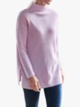 Pure Collection Wool Cashmere Blend Tunic Jumper, Petal Pink