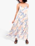 Brakeburn Tropical Leaf Print Maxi Dress, Multi, Multi