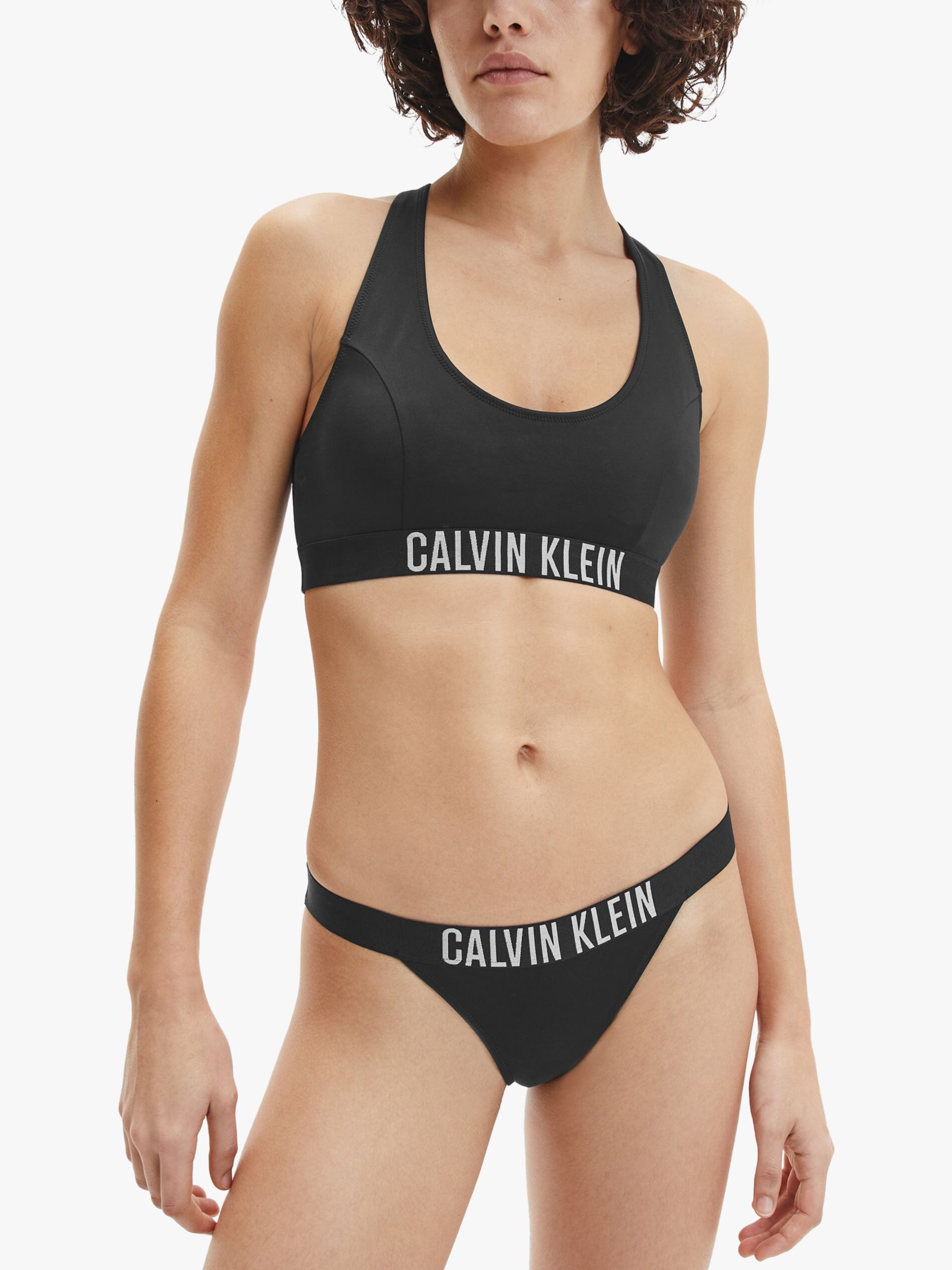 Calvin Power Brazilian Bikini Bottoms, Black, XS