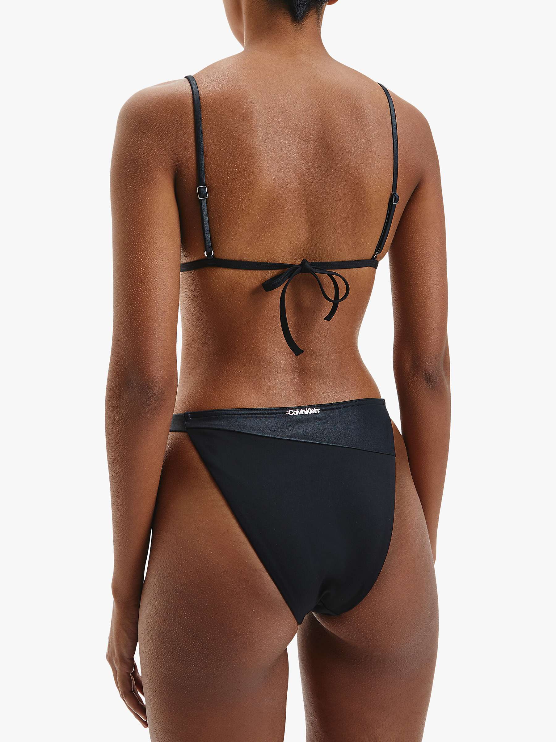 vice versa take Michelangelo Calvin Klein Core Essentials Triangle Bikini Top, Black at John Lewis &  Partners