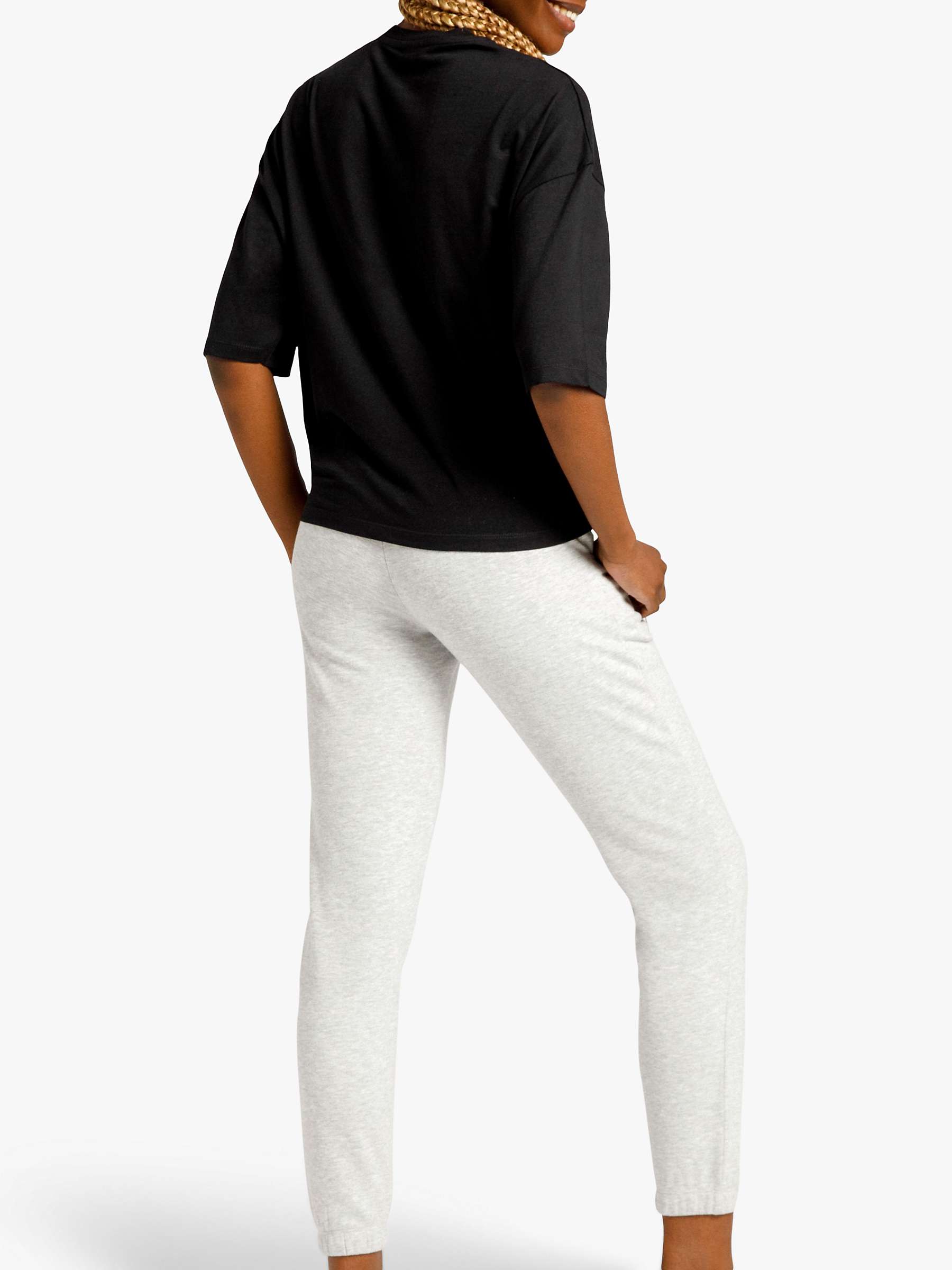 Buy Chelsea Peers Organic Cotton Logo Boxy Cropped Knot Lounge T-Shirt Online at johnlewis.com