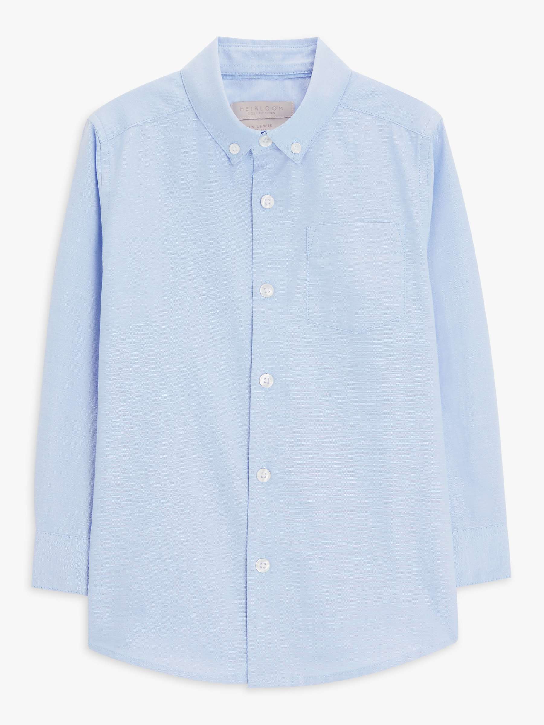 Buy John Lewis Heirloom Collection Kids' Plain Oxford Shirt, Blue Online at johnlewis.com