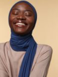 Aab Premium Jersey Hijab, Denim Blue