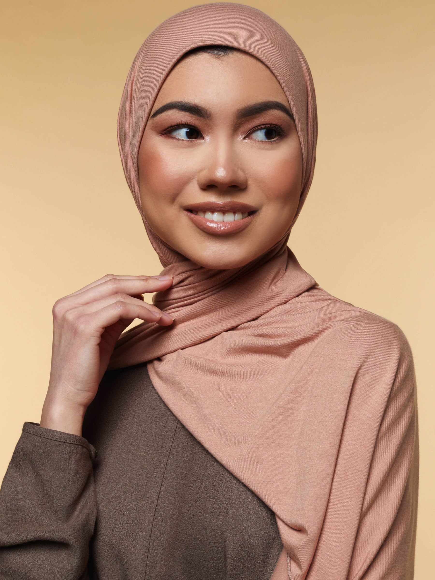 Premium Jersey Hijab-Dusty Rose