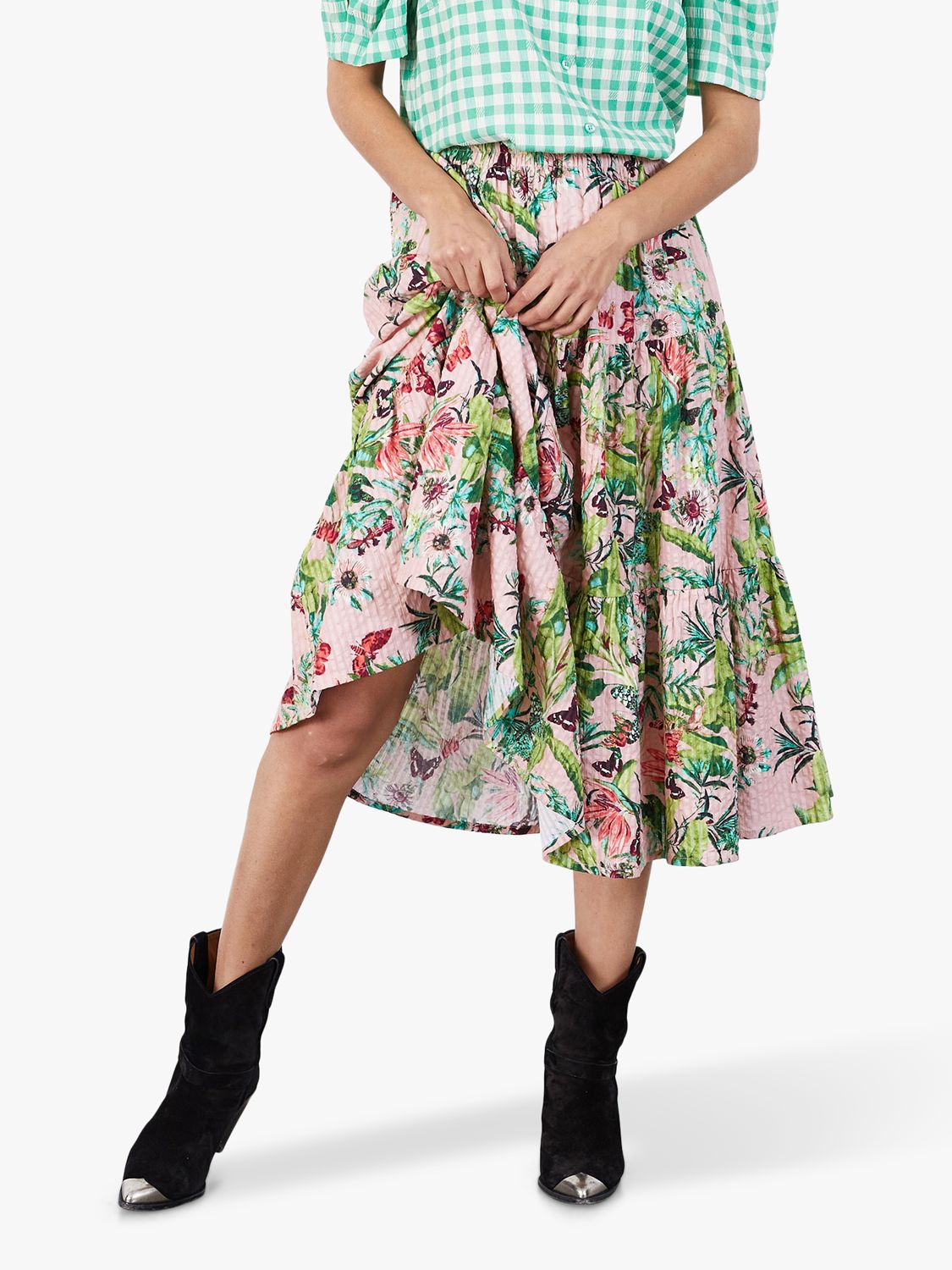 Lollys Laundry Morning Floral Midi Skirt, Multi
