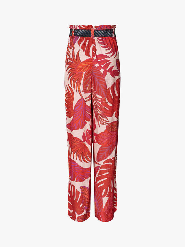 Lollys Laundry Vicky Floral Wide Leg Trousers, Red
