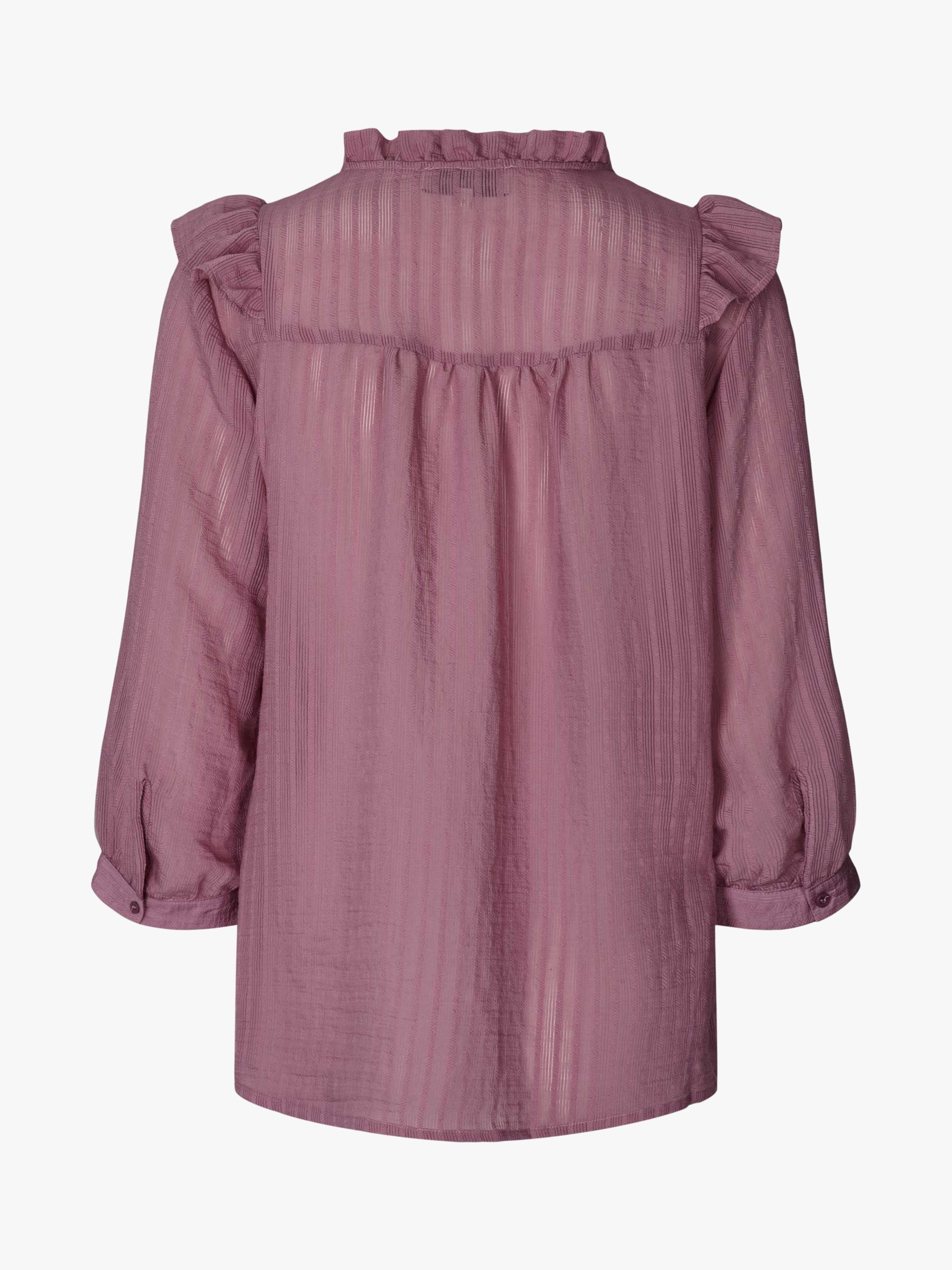 Buy Lollys Laundry Hanni Frill Detail Shirt, Plum Online at johnlewis.com