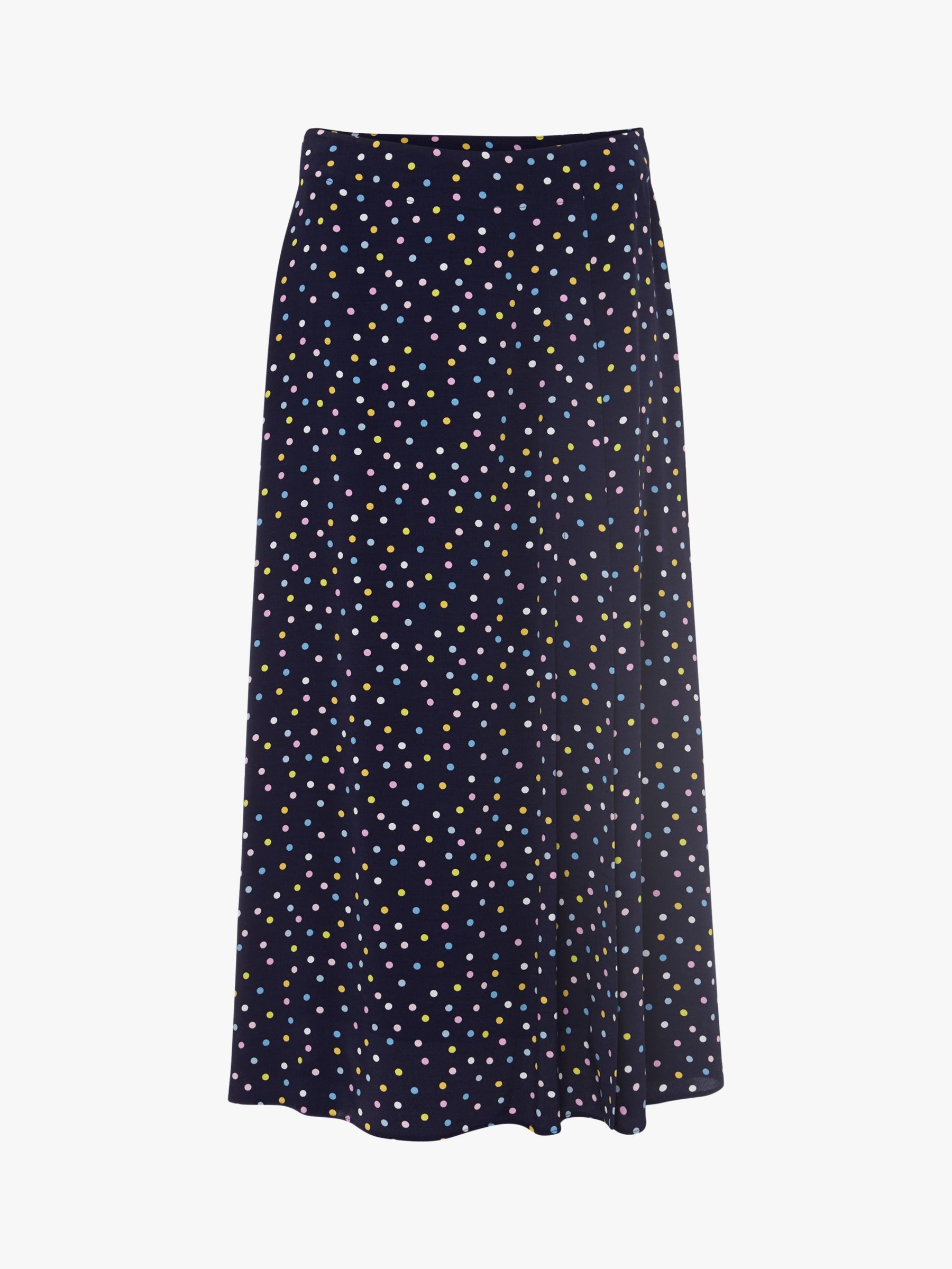 Hobbs Annette Spot Skirt, Navy/Multi