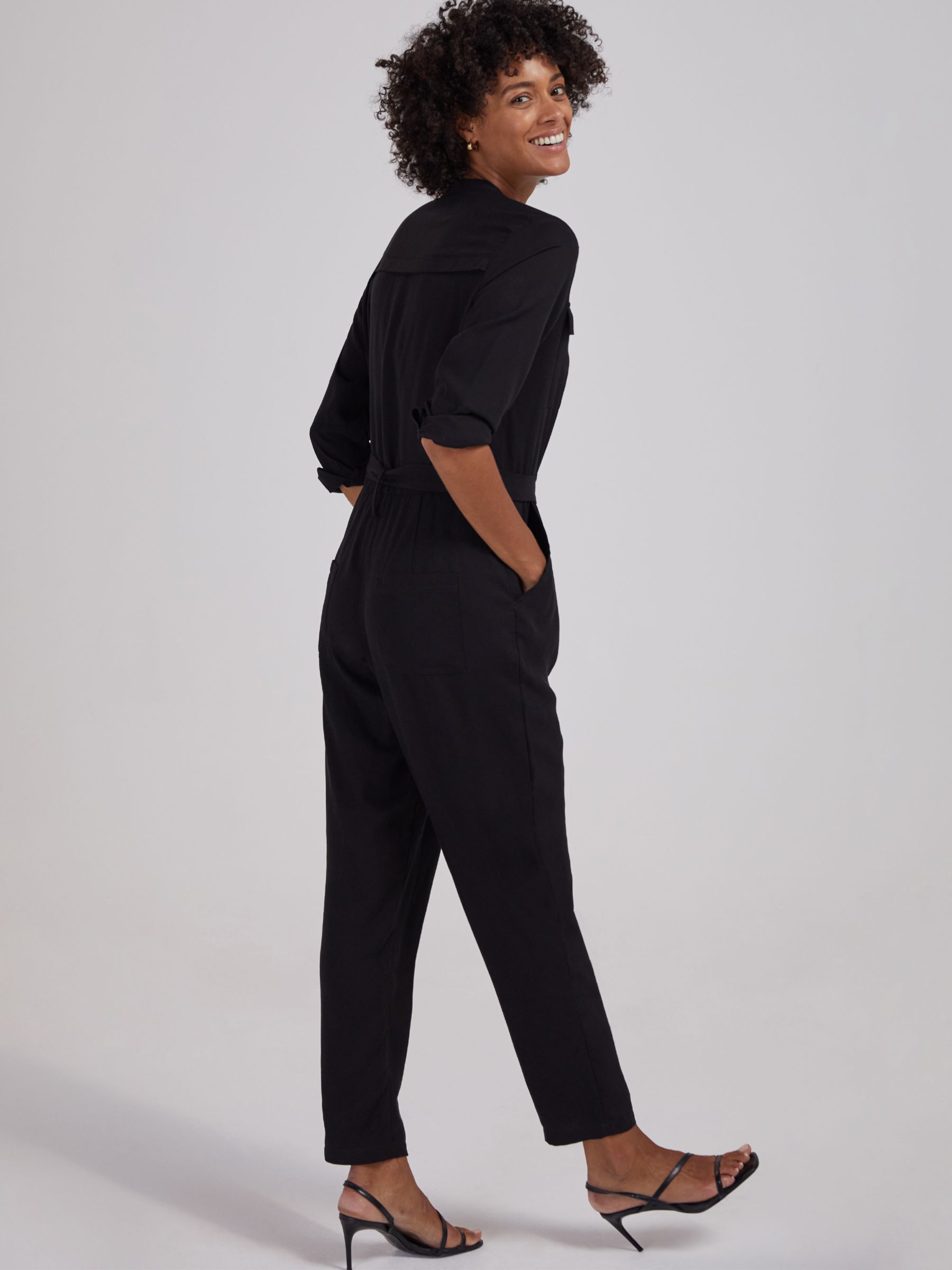 Baukjen Emory Jumpsuit, Washed Black at John Lewis & Partners