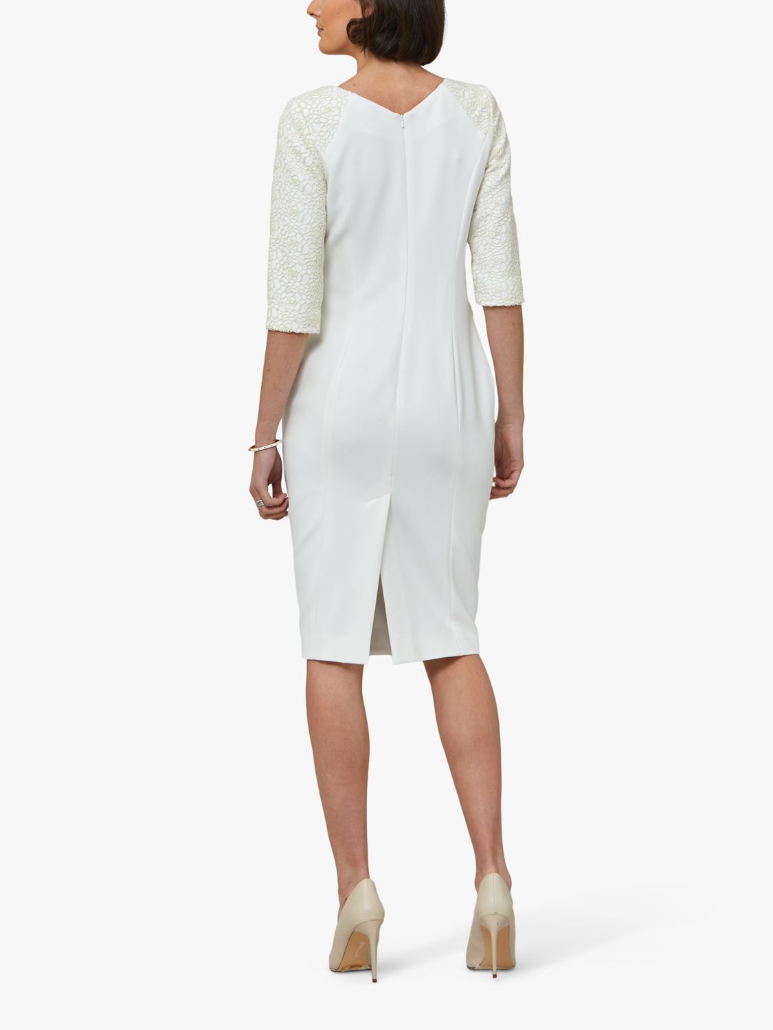 Helen McAlinden Juliet Knee Length Dress, White at John Lewis & Partners