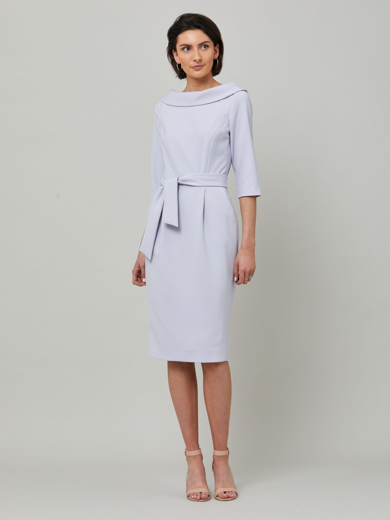 Helen McAlinden Cowl Neck Midi Dress, Lilac at John Lewis & Partners