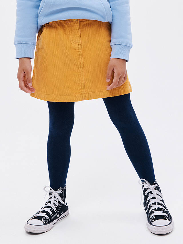 John Lewis Kids' Plain Corduroy Skirt, Yellow