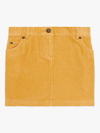 John Lewis Kids' Plain Corduroy Skirt, Yellow