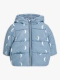 John Lewis Baby Moon Shower Resistant Puffer Jacket, Grey