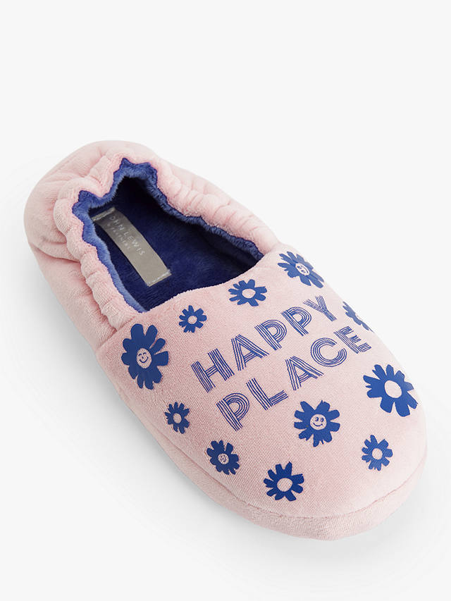 John Lewis ANYDAY Kids' Happy Place Slippers