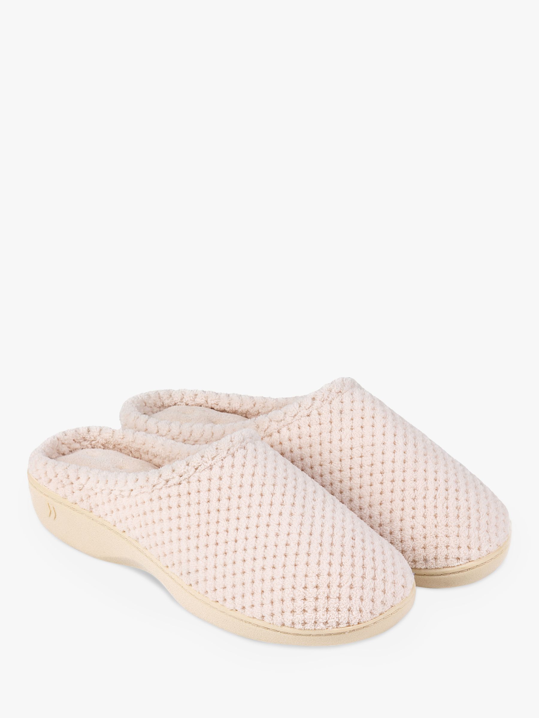 totes Popcorn Terry Mule Slippers, Natural at John Lewis & Partners